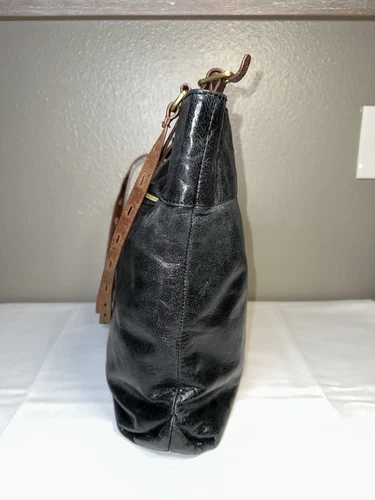 Hobo International Lennox Black Leather Tote Bag - Picture 3 of 12