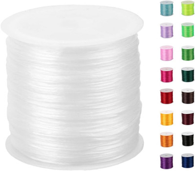 Bracelet String，1Mm Elastic String Crystal Stretch Bead String Cord for Bracelet