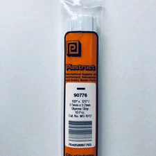 Plastruct 90776 Styrene Rectangle Strip 0.100"x 1/8"x 10" (10)