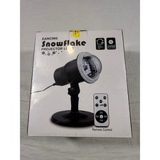 Dancing Snowflake Projector Light Black NEW Remote Timer IP44 Indoor