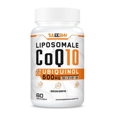 Liposomale CoQ10 Ubiquinol, hochdosiert 60 Mini-Softgels (Pack of 1), Orange 