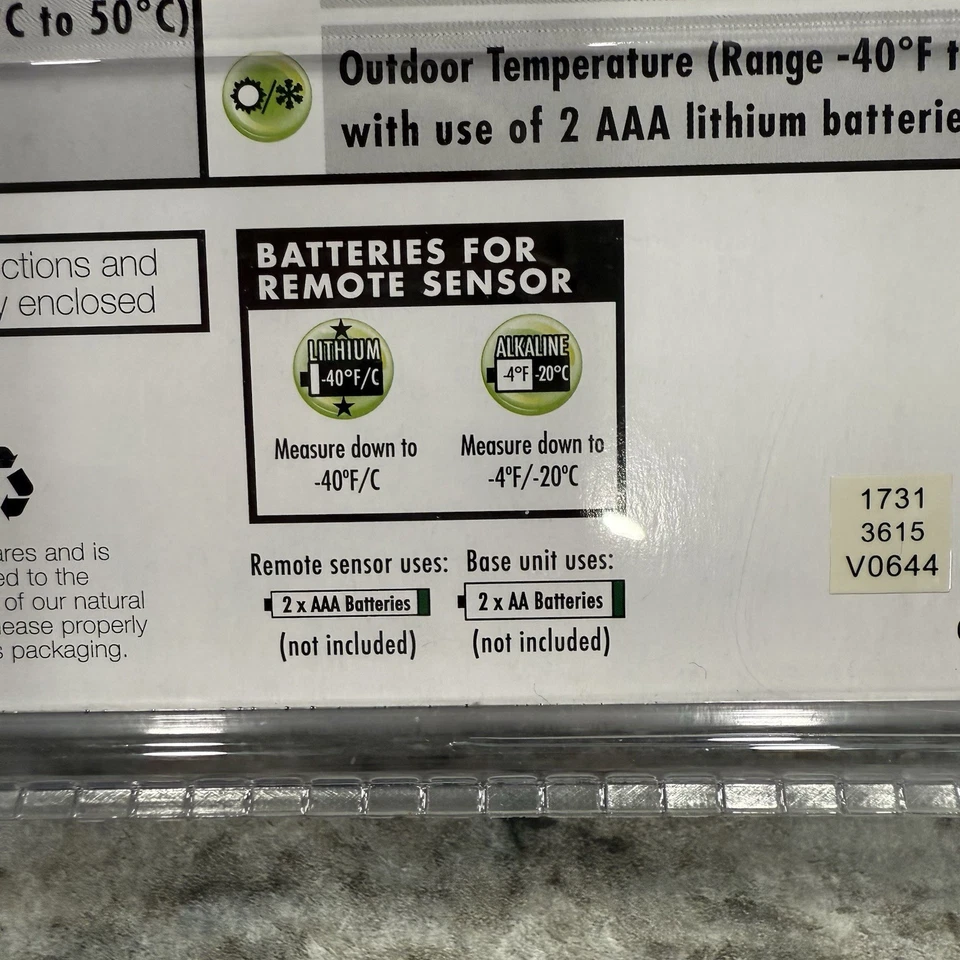 Weather Station With Hygrometer Indoor and Outdoor Digital 1731 - Image 4 of 4