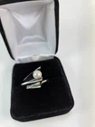 Vintage Antonio Pineda Sterling Silver and Pearl Modernist Ring 7