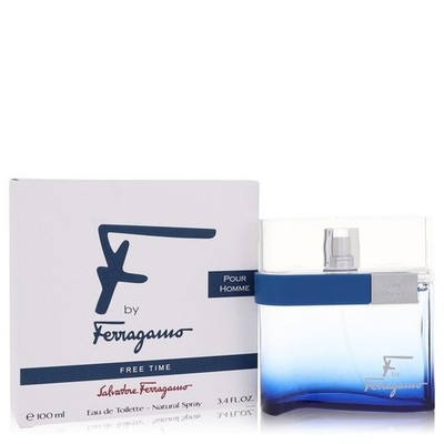 F Free Time by Salvatore Ferragamo, Eau De Toilette Spray 100 ml für Herren NEU