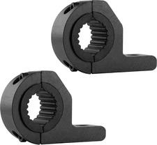 2PCS Motorcycle Light Bar Mounts - Universal 0.75" 1" 1.25" Tube Clamp Black 