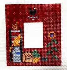 Hand Painted Needlepoint Canvas "Farm Themed Barn Pattern" Painted Pony New