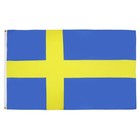 - Sweden Flag - Large 5x8 Ft - 100D Polyester Swedish Big Banner with Two Met.