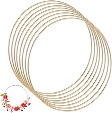 Metal Floral Hoops Wreath 12" Gold Rings for Wedding Decor  Crafts