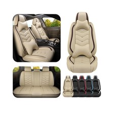 Seat Covers 5pcs Fit For Dodge Durango 00-26, Nappa Leather, Beige