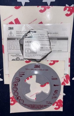 Set 3M 4-1/2'' DISC Medium Density Face Plate 13325  and  88743 Disc Pad Hub Kit