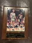 Larry Bird and Magic Johnson Autographed Framed Photo