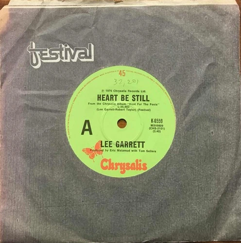 Lee Garrett - Heart Be Still / Broken Down D.J. 1976 Chrysalis Funk Soul Oz 45
