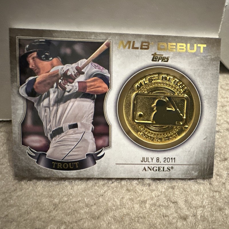 Topps Mike Trout MLB Debut Medallion Coin Los Angeles Angels July 8, 2011