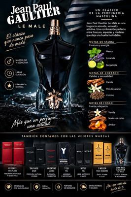 Jean Paul Gaultier Le Male Men's Fragrance Glass Bottle Cologne Scent