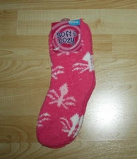Plantlife Weed Pot Leaf Socks Pink with White  Soft & Cozy  One Size Mid Calf