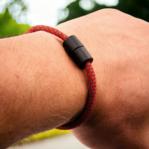 Handcrafted Reflective Cord Custom Size Unisex Wrist Bracelet Men Women Sydney - Foto 15 di 41