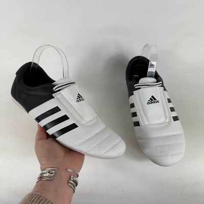 adidas Adi-Kick II Sneakers Men's 9 White Leather Taekwondo Karate Shoes ATKK02