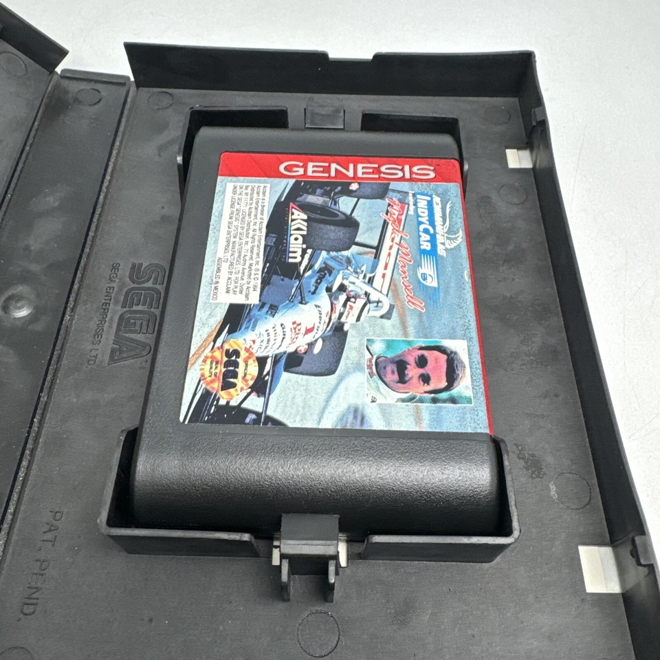 Newman Haas IndyCar Nigel Mansell Sega Genesis ASSINADO Beckett Autenticado - Imagem 4 de 4