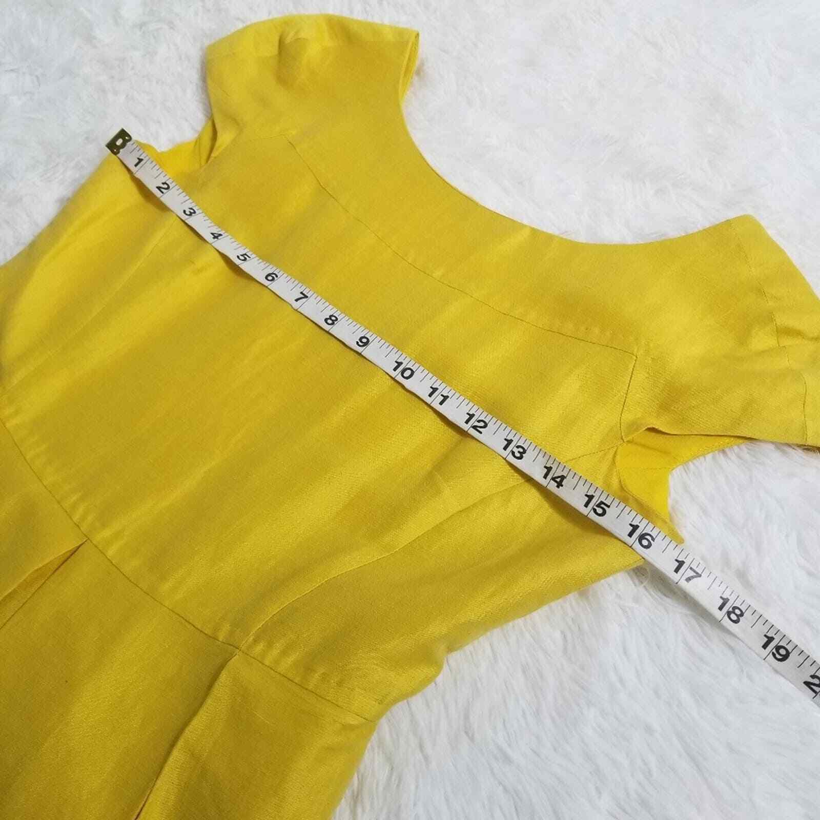 WEEKEND Max Mara Cap Sleeves Pleated Yellow Dress… - image 5