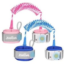 Zooawa Toddler Leash 2Pack, Kids Harness Anti Lost Wrist Blue Pink