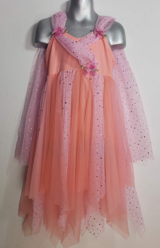 Girls Child Medium Pink/Peach Ballet Costume Sparkle Foil Dots CURTAIN CALL NWOT - Picture 2 of 14