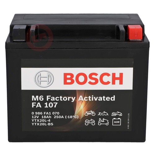 BATTERIA BOSCH YTX20L-BS HARLEY DAVIDSON XLH Sportster Custom 883 1999-2003 - Picture 2 of 7