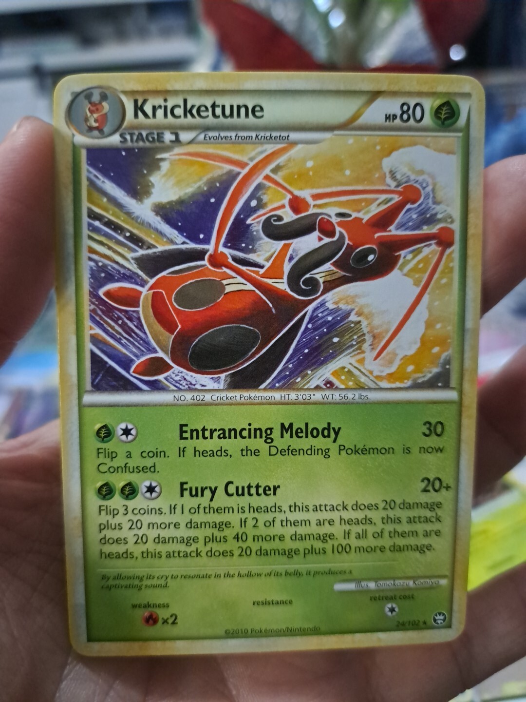 Pokémon TCG Kricketune HS-Triumphant 24/102 Regular Rare P4CK FRESH