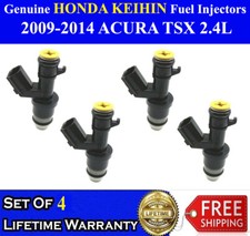 Genuine Set Of 4 Keihin Honda Fuel Injectors For 2009-2014 Acura Tsx 2.4l