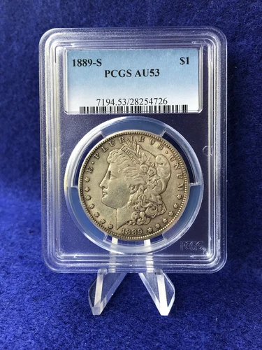 1889-S MORGAN SILVER DOLLAR 1$ "Semi-Key Coin" *PCGS AU53 ABOUT UNCIRCULATED*