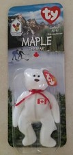TY International McDonald's "Maple the Bear" Beanie Babies With Tag Error