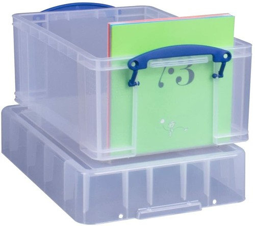 Really Useful Storage Box 9 Litre XL Clear - Picture 2 of 3
