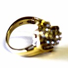 14k yellow gold 1.82ct SI2 I cocktail diamond cluster ring estate 9g natural 6 — photo 5