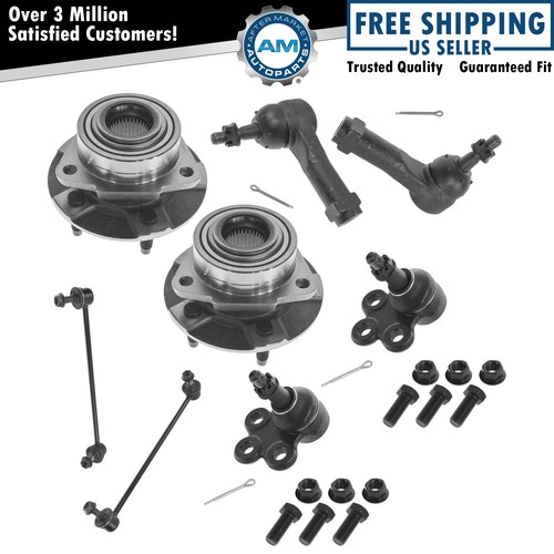Front Wheel Bearing Ball Joint Tierod Kit for Torrent Equinox Saturn