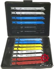 14PC Jig Saw Sabre Blades Set Wood Metal Steel Blade Jigsaw 