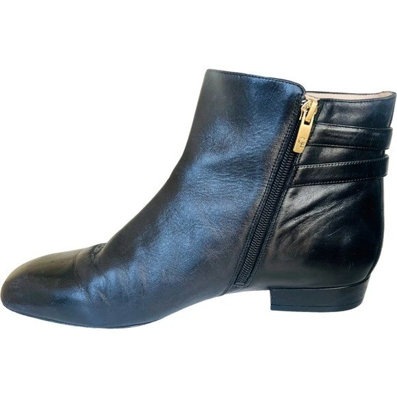 Botines CAROLINNA ESPINOSA de cuero con hebilla en negro talla 9,5 Foto 3 de 4