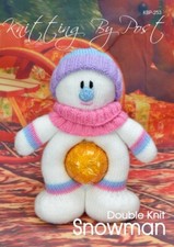 New Knitting Pattern Snowman chocolate Orange Xmas Knitting by Post A5 Leaflet