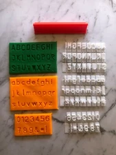 Clean Style Font Custom Embossing Baking Decorating Fondant Stamping 