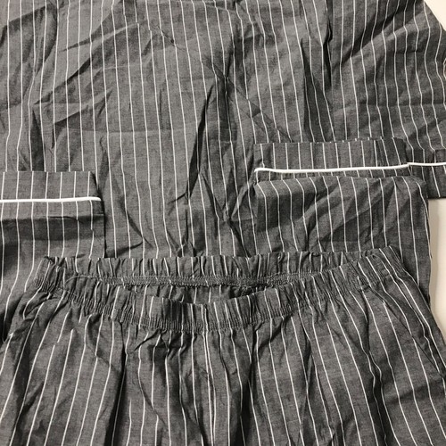 Kids Pajama Set Boys 2 Pcs pjs Size 12 Years Bigger Kid Gray Striped Long Sleeve - Picture 6 of 6