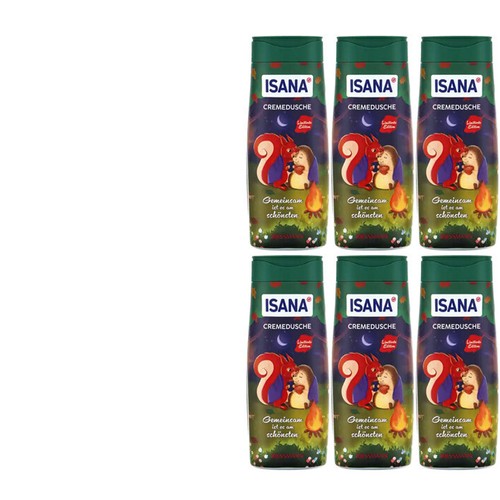 SALE 6x Isana Duschcreme Gemeinsam ist es am schönsten | Vanille- und Haselnuss