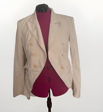 HIGH Blazer Women s Size 12 Ivory Beige Champagne