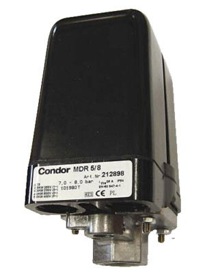 Condor Druckschalter MDR 5/5   1/2'',   230 u. 400 V,  für Hauswasserwerke