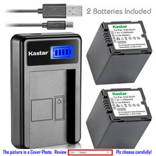 Kastar Battery LCD USB Charger for HITACHI DZ-BP7S DZ-GX25M DZ-GX3100 DZ-GX3200