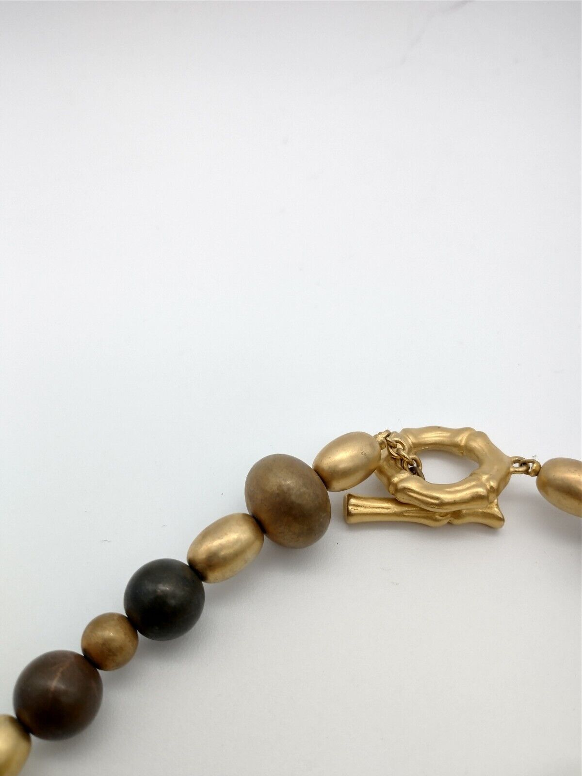 Vintage Givenchy Bronze Gold Toned Beaded & Yello… - image 16
