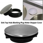 2pc Stainless Steel Kitchen Sink Tap Hole Blanking Plug Stopper Basin Cover 45mm