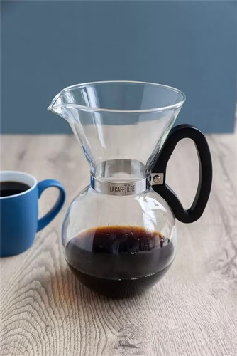 La Cafetière 1.1 litre Slow Brew Manual Drip Coffee Maker Reusable Steel Filter - Picture 6 of 7