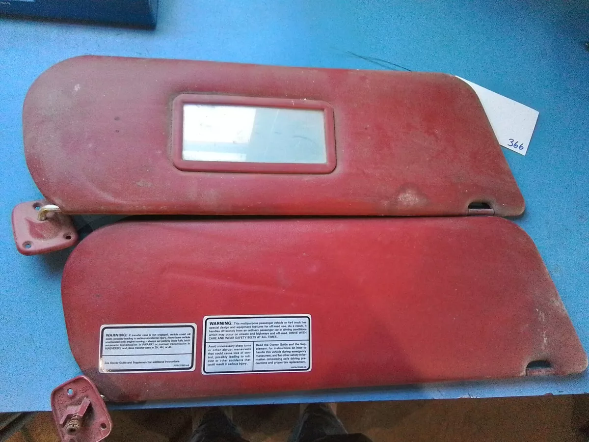 87 97 Obs Ford Truck Sun Visor Set 4x4 F150 F250 F350 Bronco