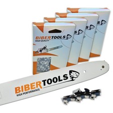 4 Sägeketten + Schwert 40cm 3/8"LP 1,3mm 55TG f. Stihl MS 201 201T 201TC-M