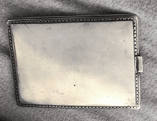 Rare Antique GOLF CIGARETTE CASE HOLDER: Sterling Silver 112 Grams; Golfer Image - Picture 4 of 4