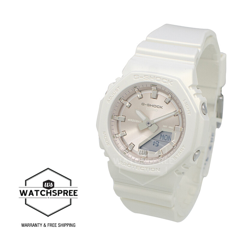 CASIO G-SHOCK ホワイト デジタル腕時計 Casio G-Shock for Ladies' Bio-Based Matte White Resin Band Watch