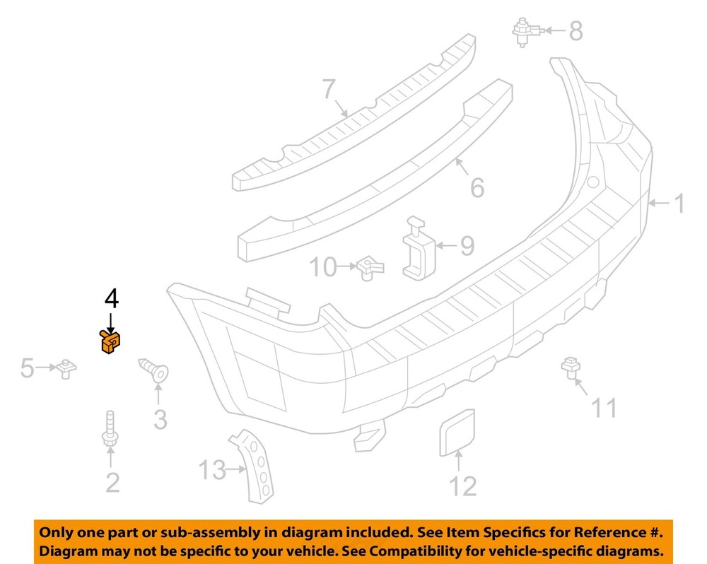 FORD OEM 05-07 Escape Bumper Cover Retainer W705849S300